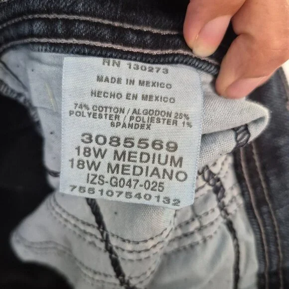 Lee Womens Classic Fit Straight Leg Jeans Instantly Slims You 18W Medium Stretch - Picture 7 of 7